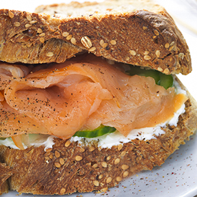 Mediterranean Salmon Sandwich