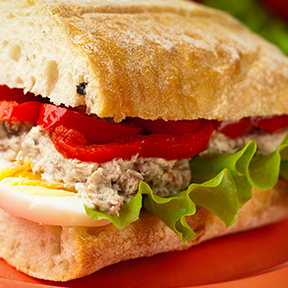 Tuna, Egg and Pepper Ciabatta