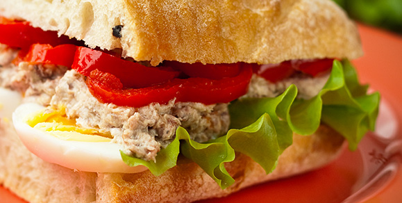 Tuna, Egg and Pepper Ciabatta